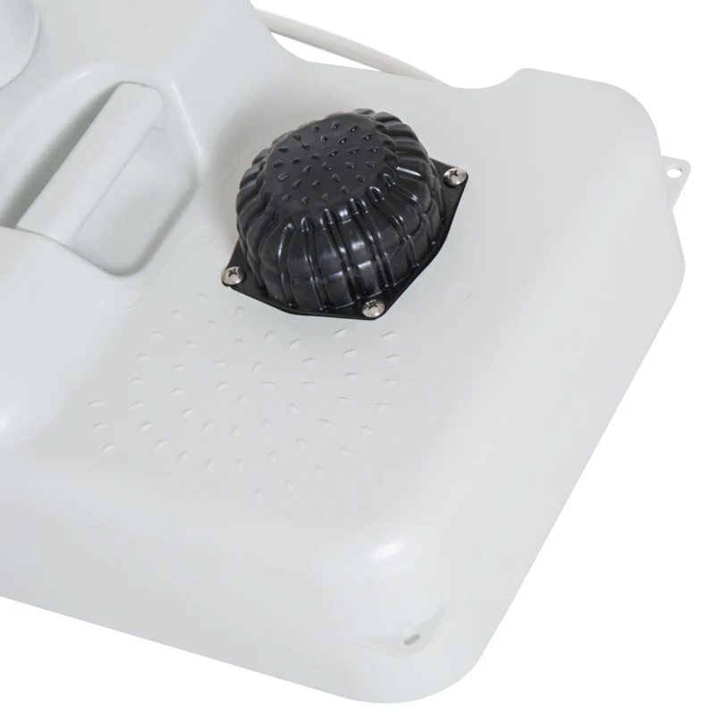 Outsunny Camping Wastafel 17L Draagbaar Met Opvangbak Voor Kamperen Lichte Grijs