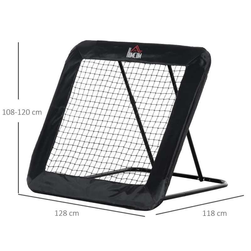 HOMCOM Football Training Net Target Goal, with Adjustable Angles - Black