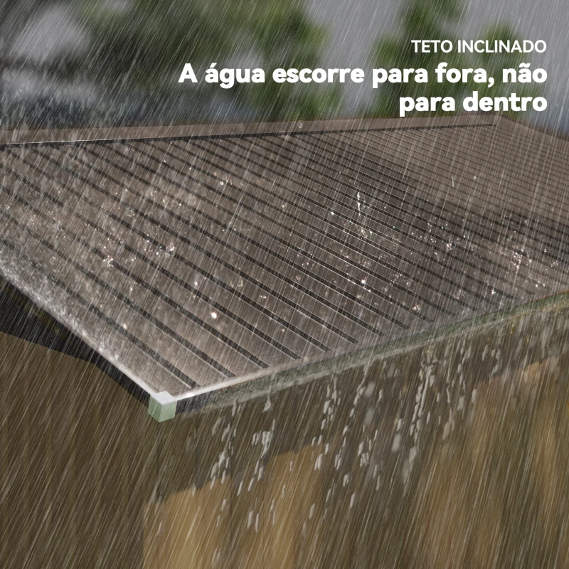 Outsunny Abrigo de Jardim Metálico 340x386x200cm Abrigo de Exterior para Armazenamento de Ferramentas com Base de Reforço Incluida 4 Janelas de Ventilação e Porta Corredeira Marrom