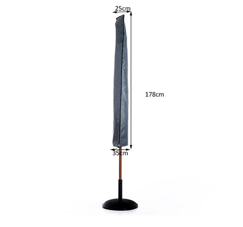 Outsunny Protección Cubierta de Sombrilla Parasol 178cm Tela Oxford Gris