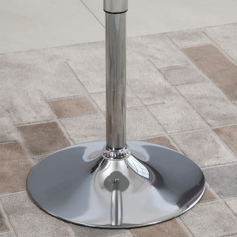 HOMCOM Table de bar ronde mange-debout table de bistro hauteur réglable 69-93 cm et plateau pivotant, base en métal