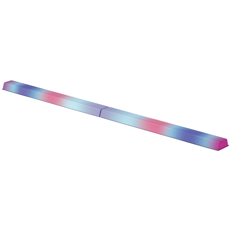 SPORTNOW Trave di Equilibrio da Ginnastica Artistica per Bambini, Pieghevole, 236 cm, Multicolore