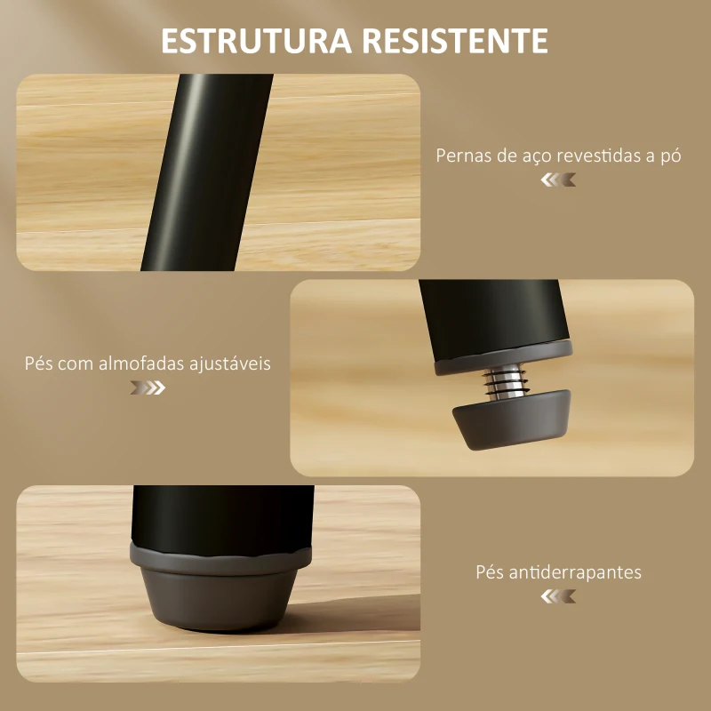 HOMCOM Conjunto de 2 Bancos de Bar Bancos Altos de Cozinha com Encosto em Vime Assento em PU Estrutura de Aço 45x50x97 cm Creme