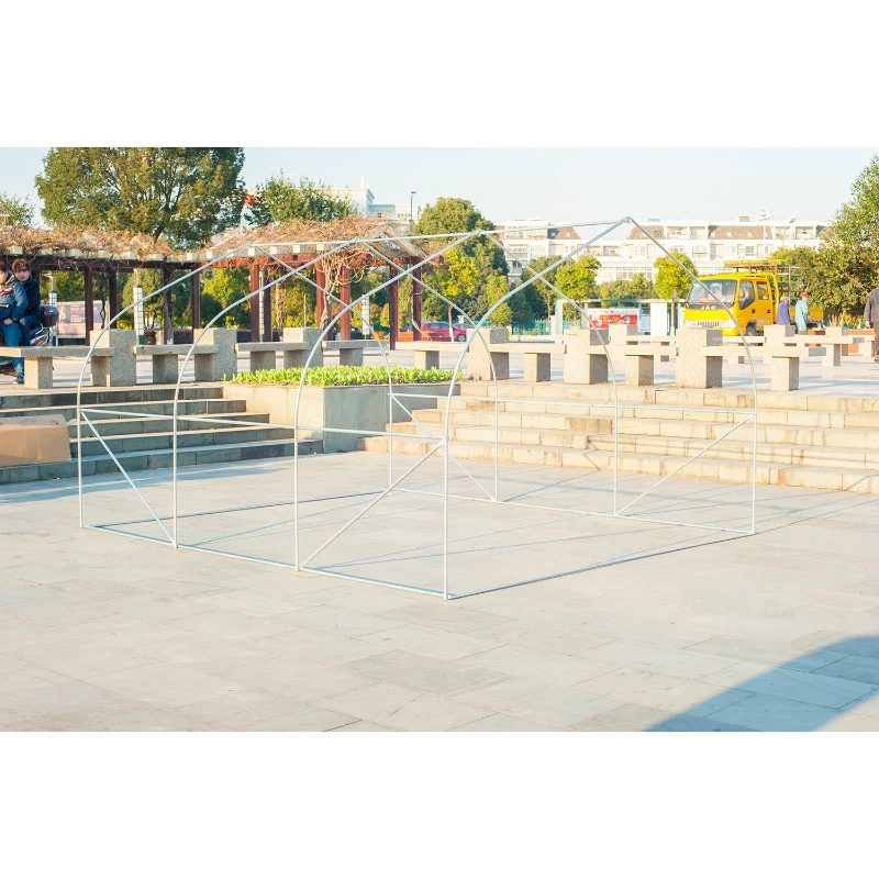 Outsunny Invernadero Caseta con 6 Ventanas Soporte de Acero Estable Gran Entrada Cremallera para Cultivo Plantas Jardín Terraza 350x300x200 cm Verde