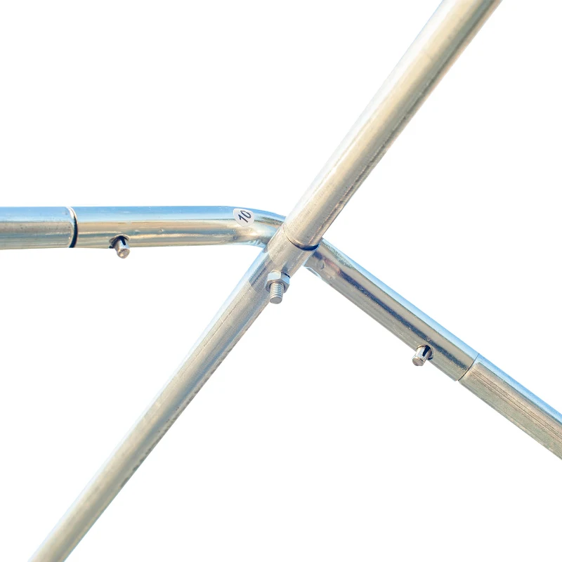 Outsunny Invernadero Caseta con 6 Ventanas Soporte de Acero Estable Gran Entrada Cremallera para Cultivo Plantas Jardín Terraza 350x300x200 cm Verde