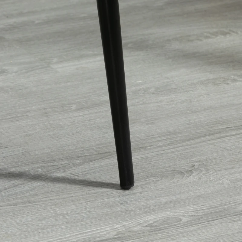 HOMCOM Lot de 4 chaises salle à manger chaise de cuisine scandinave chaise en velours rembourrée avec pieds effilés en métal, pour salon, salle à manger, multicolore