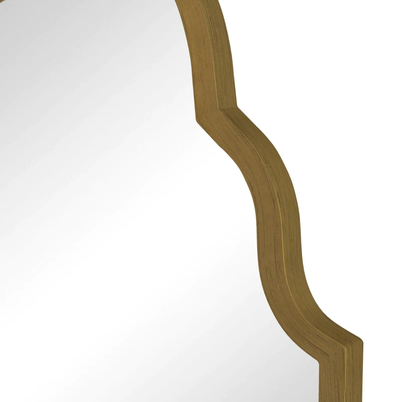 Miroir mural rectangulaire avec cadre en métal, pour salle de bain, salon, 61x3x101 cm, Bronze