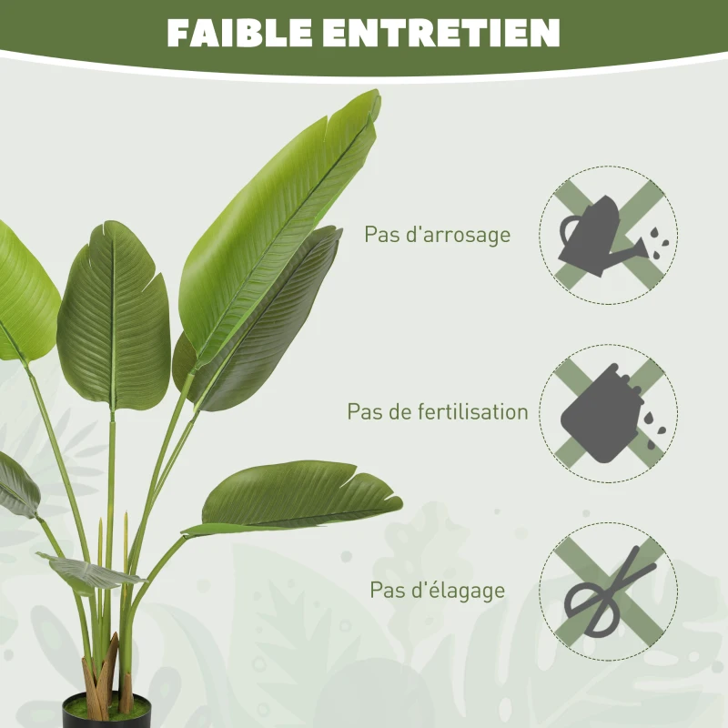 HOMCOM Plante artificielle intérieure 109 cm, arbre artificiel avec pot en plastique et terreau floqué, vert