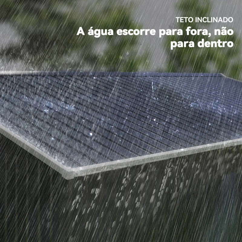 Outsunny Abrigo de Jardim Metálico para Armazenamento de Ferramentas com Base de Reforço Incluída e 4 Janelas 277x322x192 cm Cinza Escuro