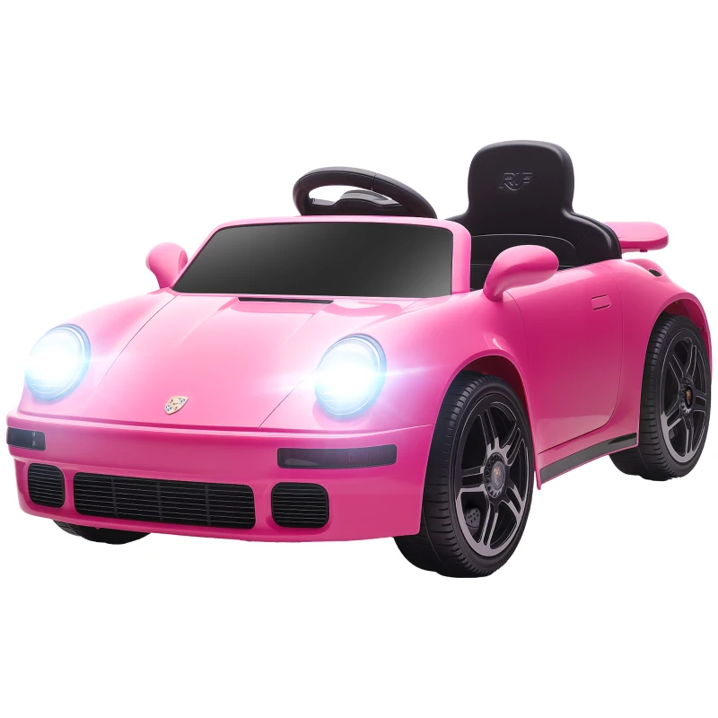 AIYAPLAY Licensed RUF CTR 2017-Yellowbird Electric Car for Kids, with Remote Control, Soft Start, MP3 Player, LED Lights, Pink