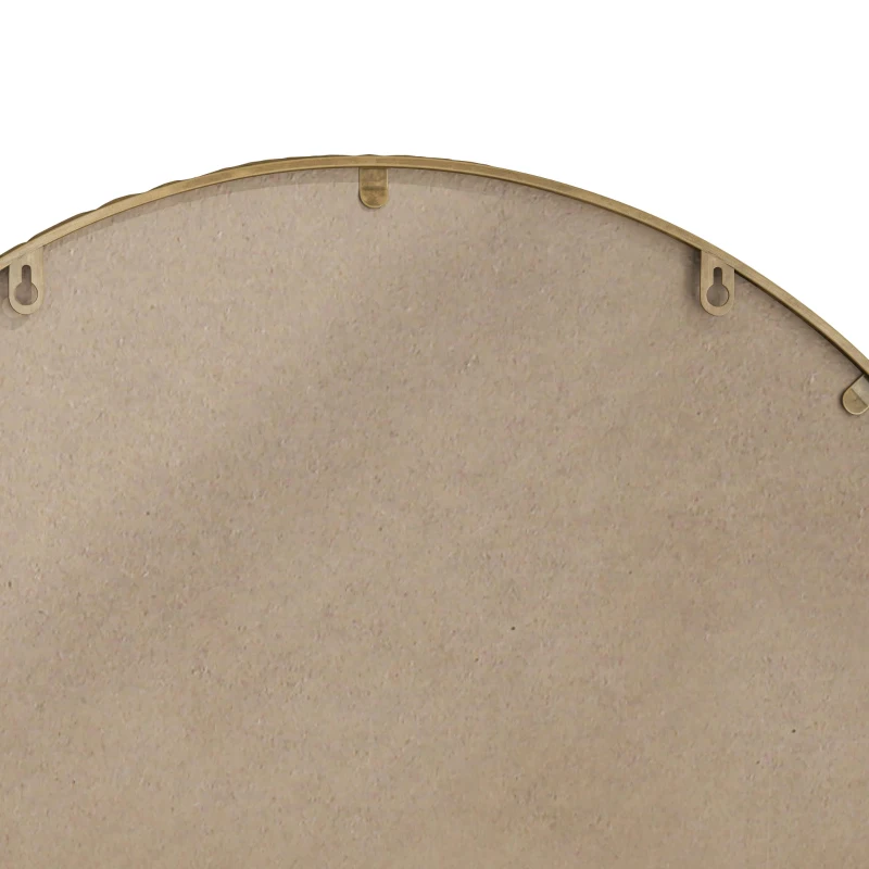 Specchio da parete ad arco con cornice in ferro, specchio da trucco per bagno, 61x2,5x91 cm, Oro