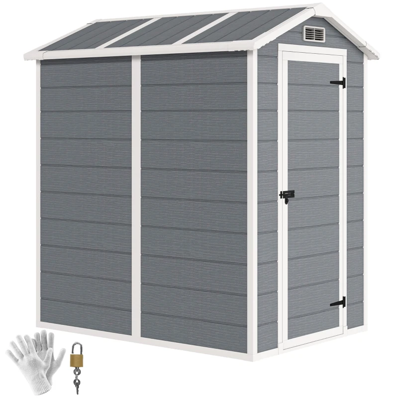 Outsunny Oprón Gradina din PP 131×186×198 cm – Gri(m-1)