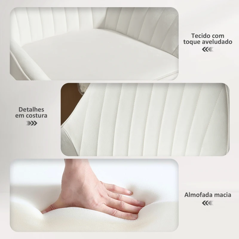 HOMCOM Conjunto de 2 Bancos de Bar Giratórios Bancos Altos de Cozinha com Altura Ajustável 50,5x50x87-107 cm Creme