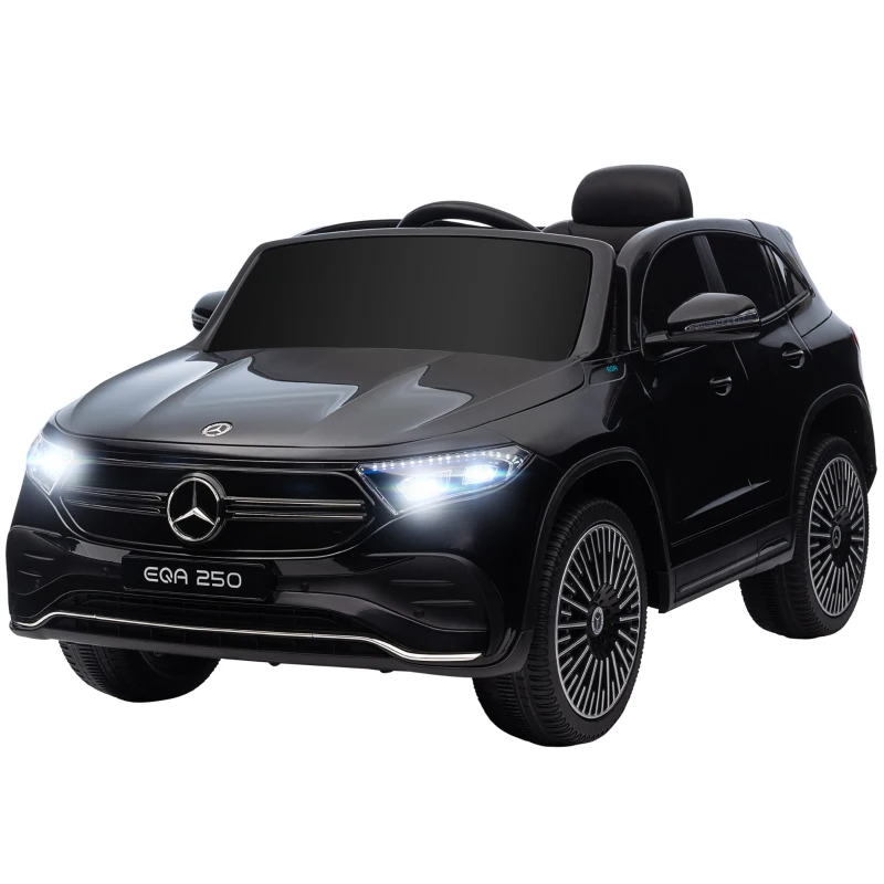 HOMCOM Voiture Électrique pour Enfants 3-8 Ans avec Télécommande, Phares et Klaxon, Noir
