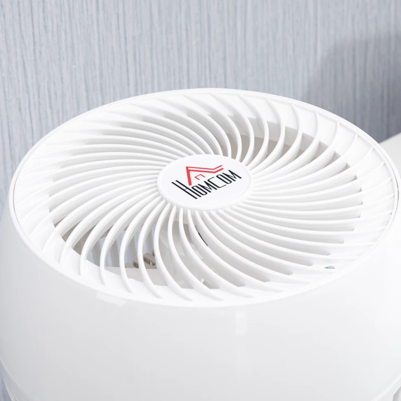 HOMCOM Ventilador de mesa potente 45W, 3 velocidades, oscilante a 70° multidireccional, inclinación a 90°, blanco