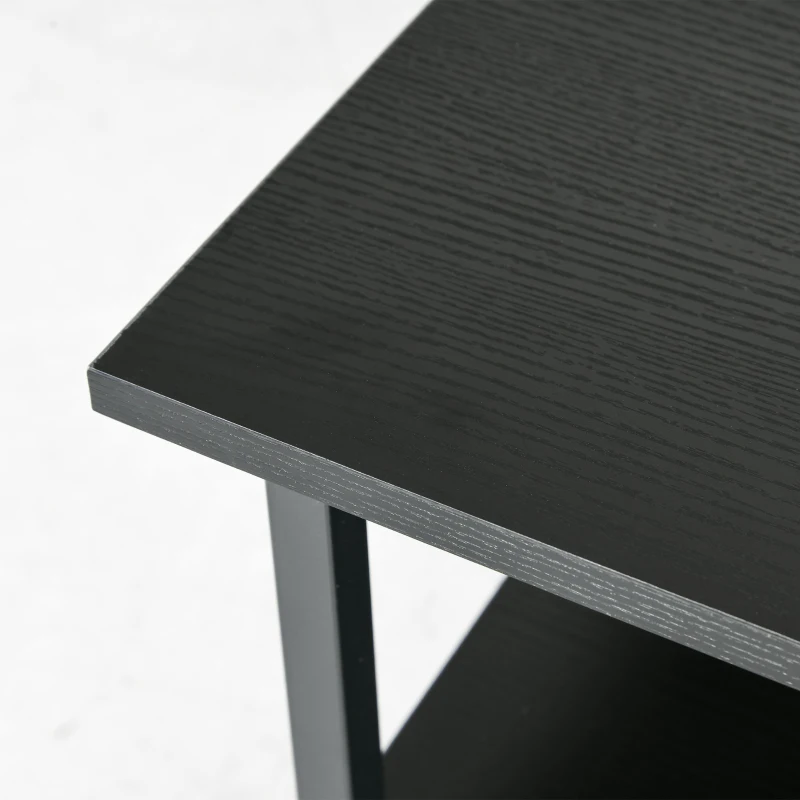 HOMCOM Soporte de impresora carrito de almacenamiento 3 niveles estantes móvil sobre ruedas 50x50x52,5 cm