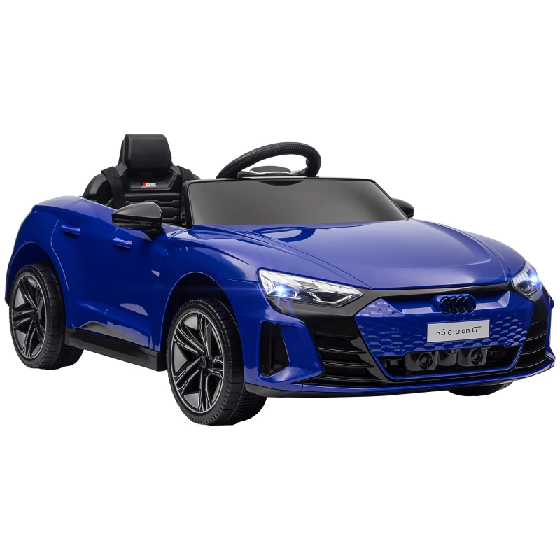 HOMCOM Coche vehículo eléctrico para niños 12 V - control remoto parental - efectos sonoros, luces - Audi RS E-tron GT blanco