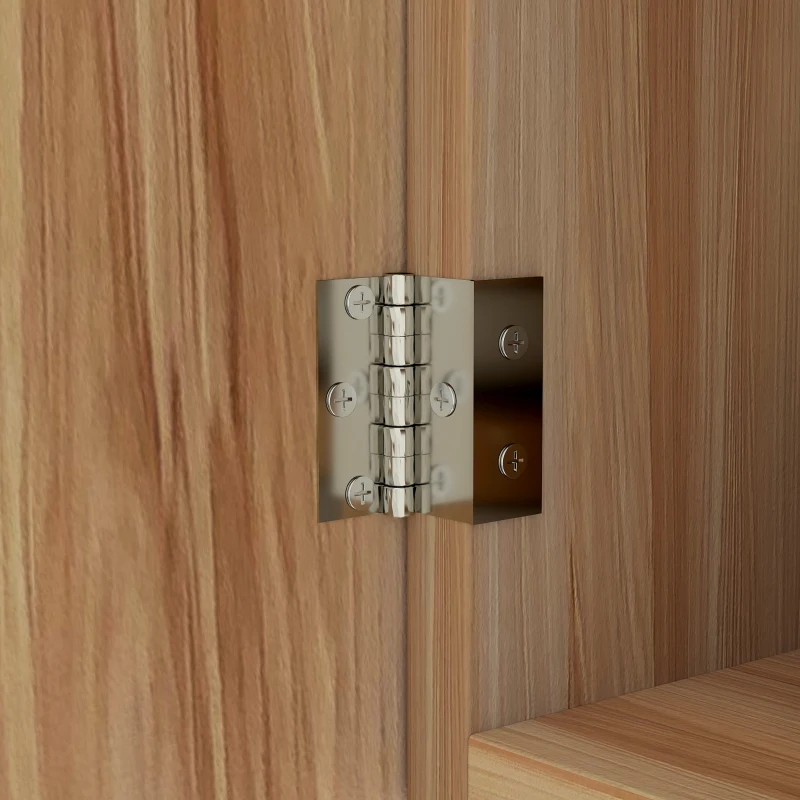 HOMCOM Armario de baño de pared con espejo ovalado 45x90 cm moderno sin marco madera natural