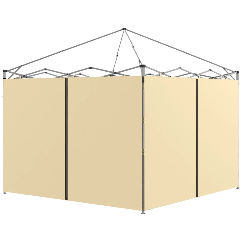 Outsunny Paneles laterales de repuesto para carpa paneles laterales para cenador 3x3 o 3x6 m 2 piezas Beige