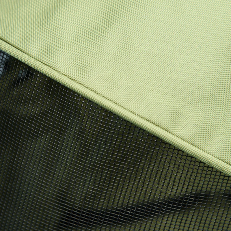 PawHut Carriola plegable para perro gato con cesto de almacenamiento portavasos tela 300D Oxford impermeable 4 ruedas Verde