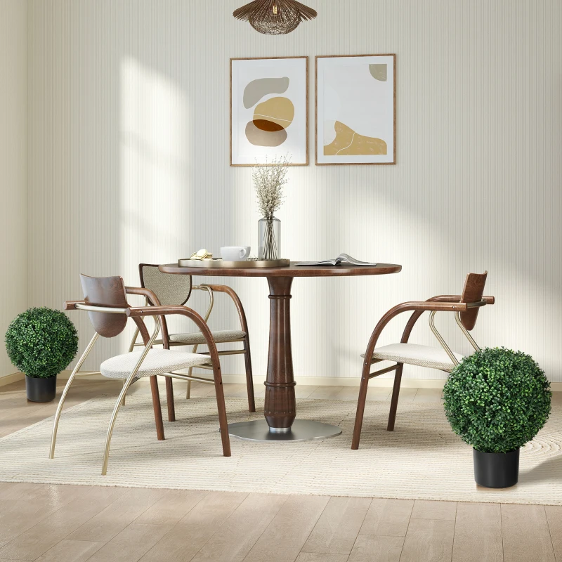 HOMCOM Planta artificial de boj en forma de bola, 52x40 cm, Verde
