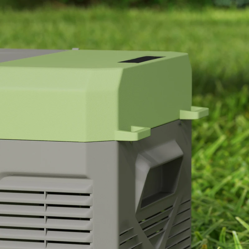 Outsunny Nevera eléctrica portátil 16,3L, refrigerador de coche portátil congelador y refrigerador 12/24V Gris