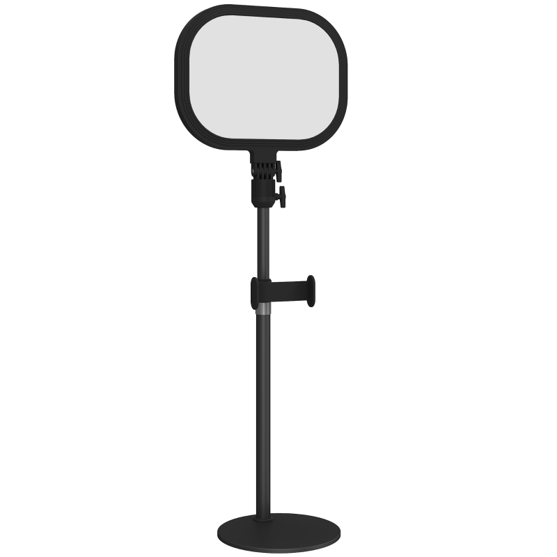 HOMCOM Lámpara de escritorio LED regulable 5 modos de color 10 niveles de luminosidad puerto USB temporizador soporte para teléfono negro