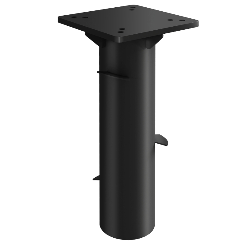 Outsunny Pie de sombrilla rectangular soporte de sombrilla de metal enterrado para terraza piscina 16,5x16,5x40 cm Gris oscuro