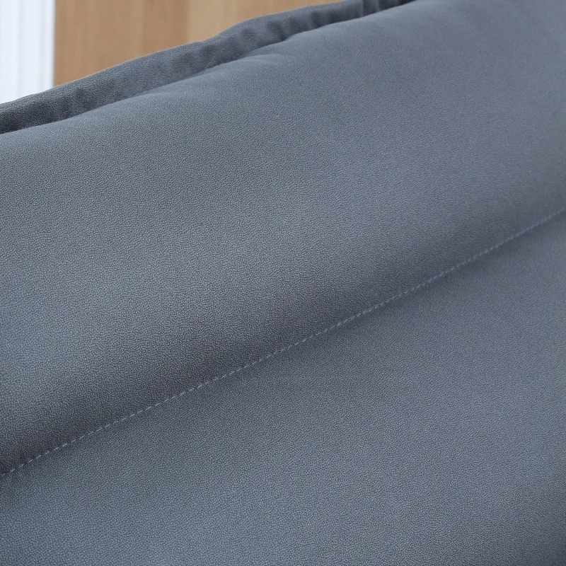 HOMCOM Sillón, Asiento Giratorio, Respaldo Inclinable, Acolchado Suave, Cubierta Transpirable, Gris Oscuro, 62x70x95 cm