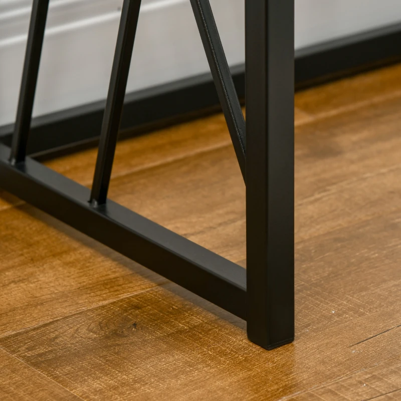 HOMCOM Consola, Mesa de entrada, Diseño industrial, Estructura metálica estable, 120x35x75 cm