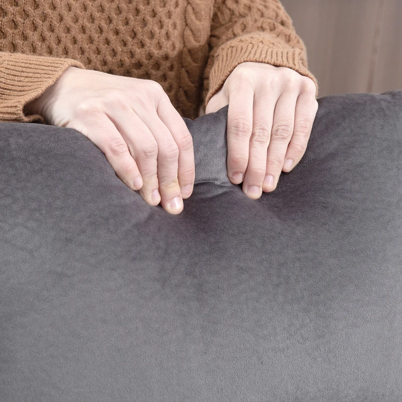 HOMCOM Sillón de televisión con ayuda para levantarse, función de calor y masaje, mando a distancia y bolsillo lateral, Gris oscuro