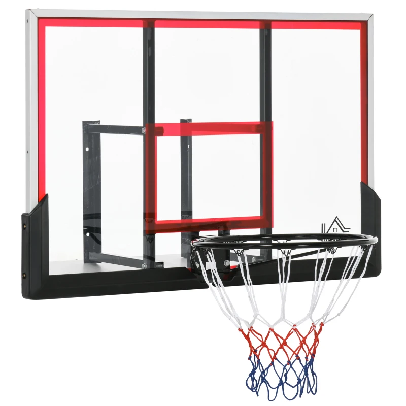 HOMCOM Cesta de baloncesto mural con canasta especial - 102 x 76 x 110 cm - interior exterior