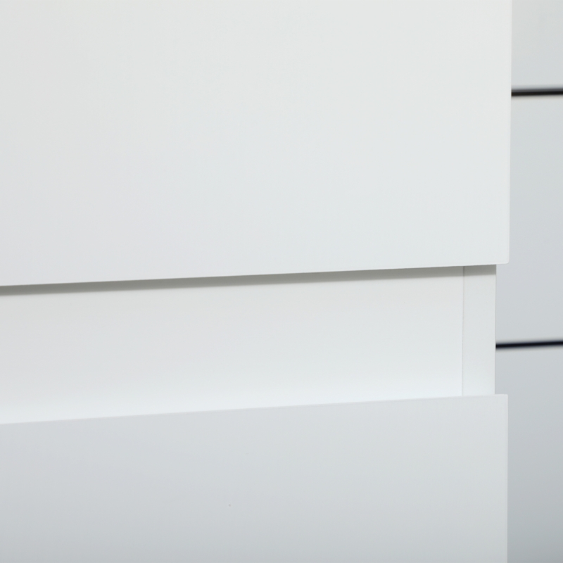 kleankin Mueble columna de almacenamiento baño 2 armarios 3 estantes ajustables estilo contemporáneo 30x28x152,5 cm Blanco