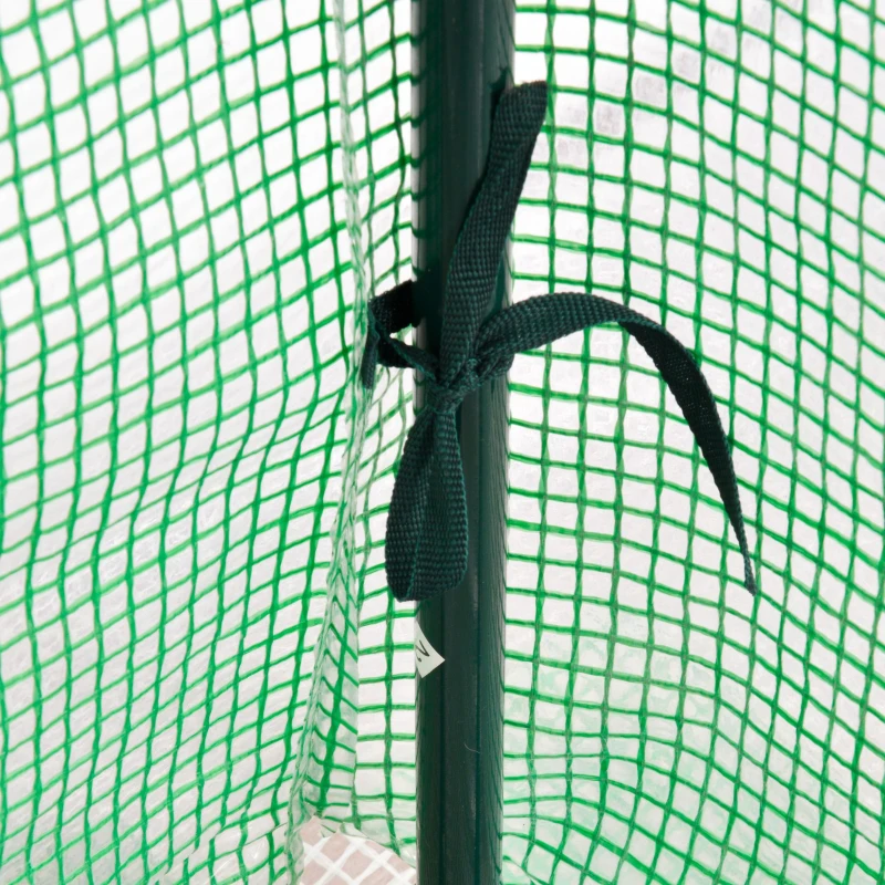 Outsunny Invernadero de jardín PE, invernadero de balcón, cubierta reforzada 140 g/m² chasis de acero, puerta con Cremallera enrollable