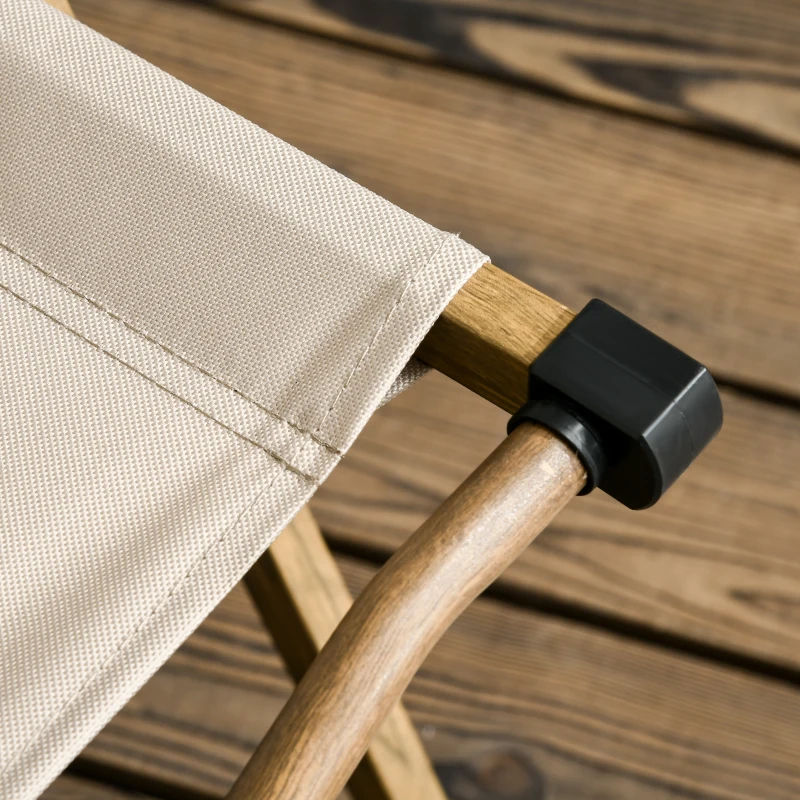 Outsunny Silla de camping silla de pesca plegable con apoyabrazos tela Oxford y estructura de acero 54x59x78 cm Caqui
