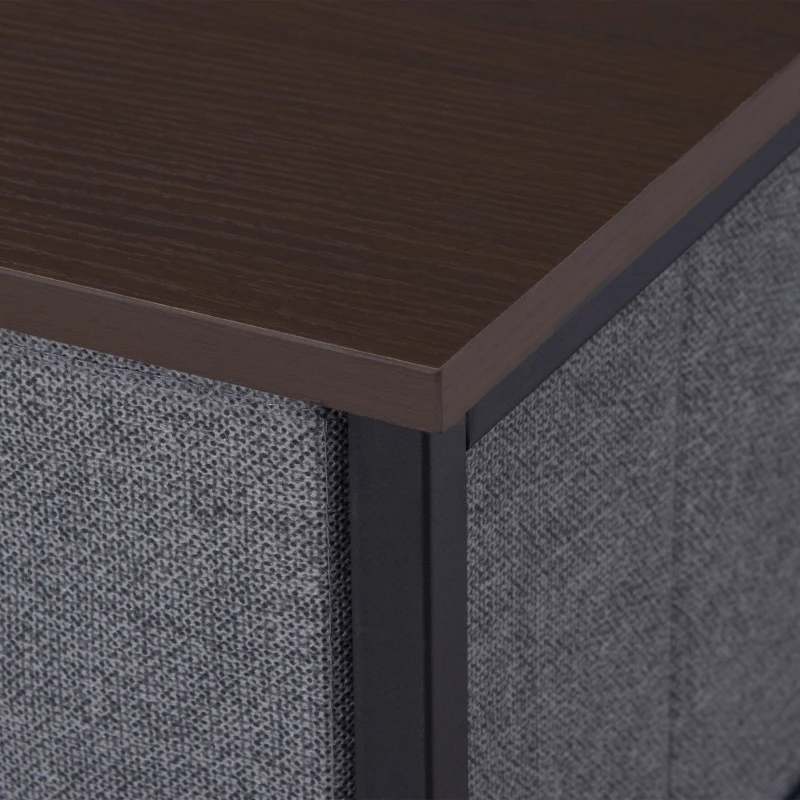 HOMCOM Cómoda 7 cajones de tela, chifonier, mueble de almacenamiento moderno, marco de acero, cómoda dormitorio, sala de estar, entrada