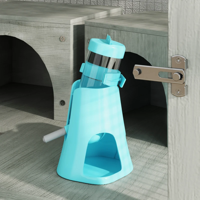 PawHut Jaula para hámster enano de cuatro pisos en madera, con casas, columpio, cuencos de comida, rampas, ruedas, 65x45x109 cm, Gris