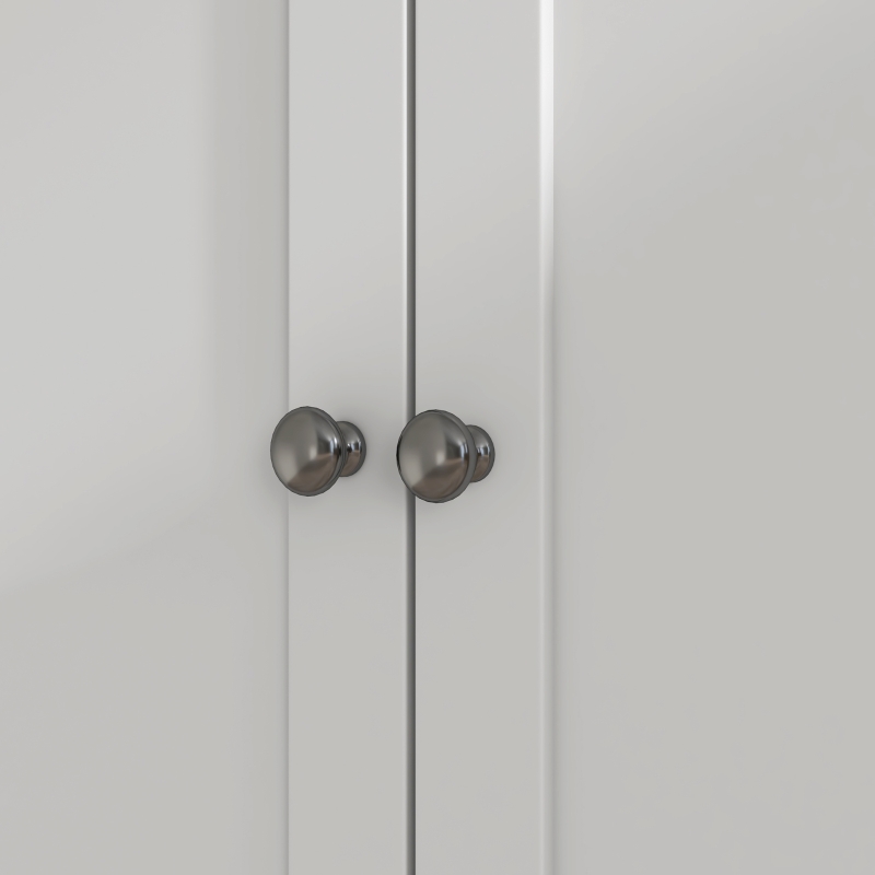 HOMCOM Buffet haut cuisine, armoire de cuisine, 6 portes, 2 tiroirs, plan de travail, étagères réglables, 100x40x180cm, blanc(m-9)