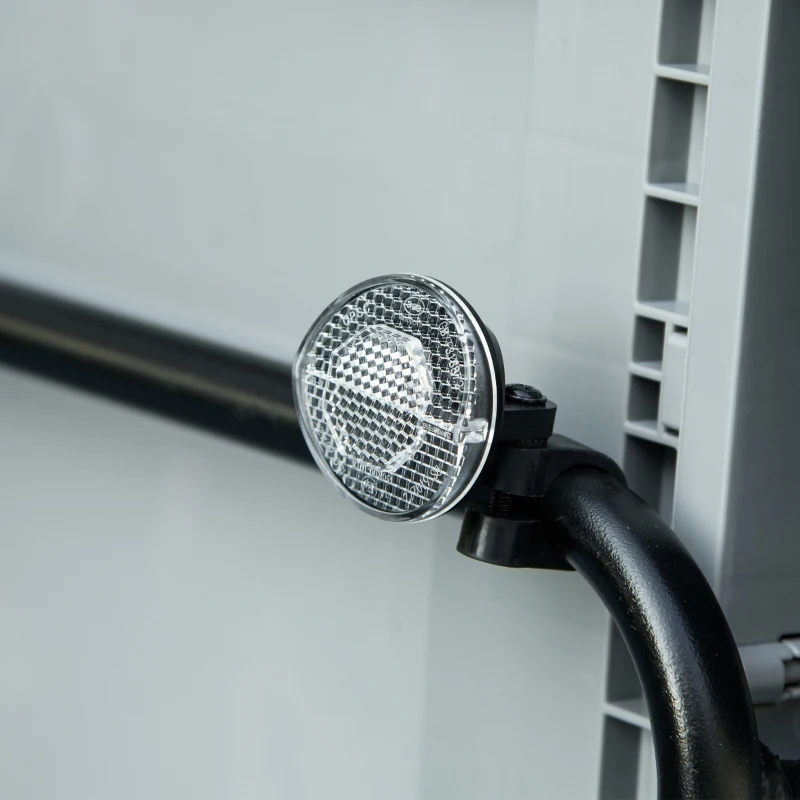 HOMCOM Carretilla de bicicleta con caja de almacenamiento desmontable y plegable de 65L, carga máxima de 40KG