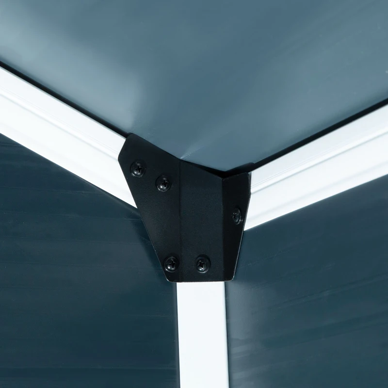 Outsunny Cobertizo de jardín cabana en resina de polipropileno - 1 puerta con cerradura, 1 ventana y 1 rejilla de ventilación