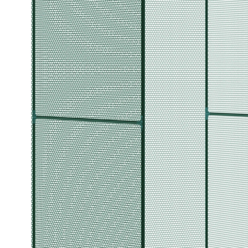 Outsunny Jaula de Cultivo para Plantas 120x120x180 cm cu Ușă Enrollabilă și Structură din Oțel pentru Grădină Terrasă Culoare Verde