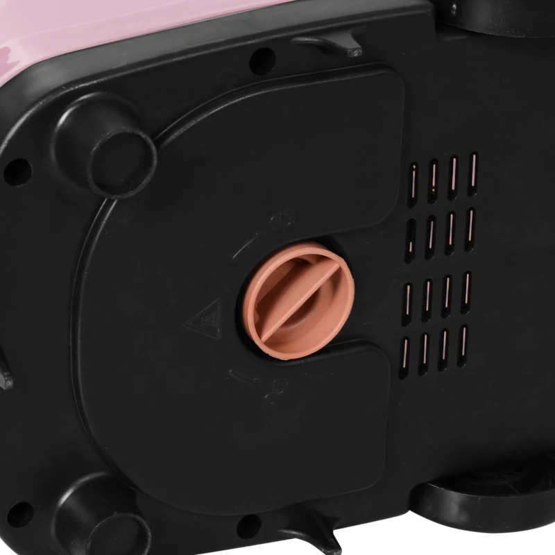 HOMCOM Defroster cu aburi vertical pentru haine 1,4 L 1950 W debit abur 32g/min tija telescopica roz negru