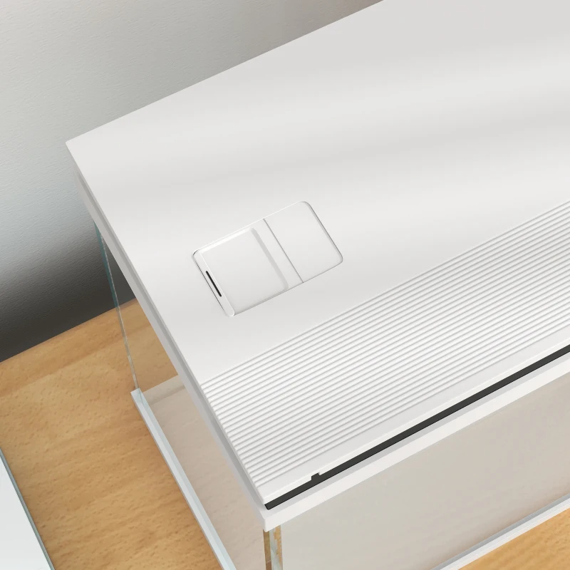 PawHut Mic acvariu complet 14L acvariu din sticlă cu sistem de filtrare iluminare LED pompă de apă 30 x 20 x 33 cm alb