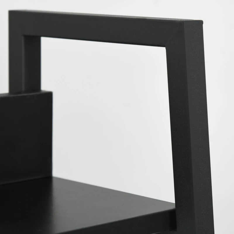 HOMCOM Bibliotecă poliță de depozitare Stil Industrial înclinat 5 Nivele 70L x 35l x 150H cm Negru