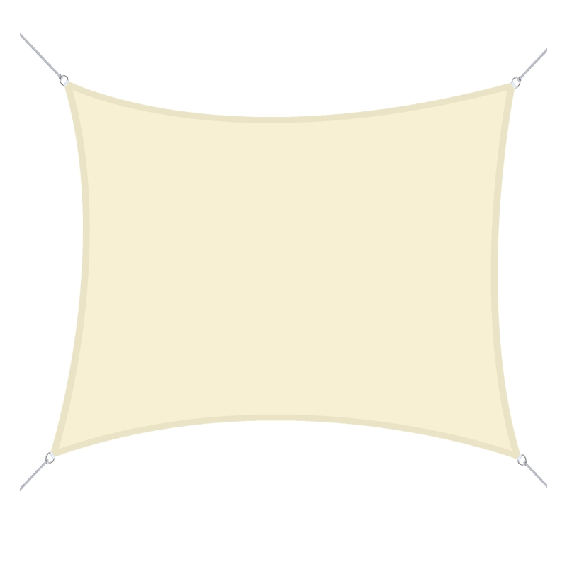 Outsunny Voal de umbră din material pentru exterior, protecție anti-UV, pentru grădină, terasă, balcon, 3x3m, crem