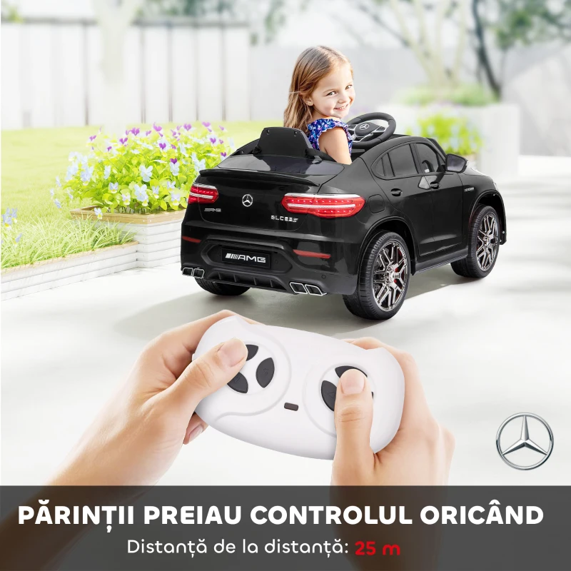 HOMCOM Masina Electrica pentru Copii Mercedes, Negru
