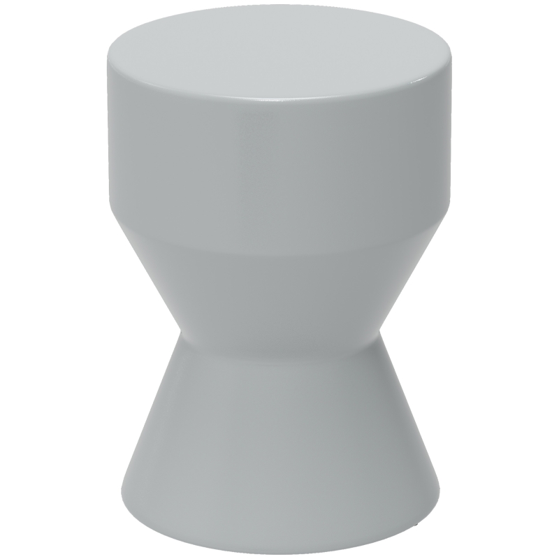 Outsunny Scaun de gradina din ceramica, suport 120kg Ø33 x 45,5 cm rezistent la intemperii, cu design de clepsidra, Gri deschis