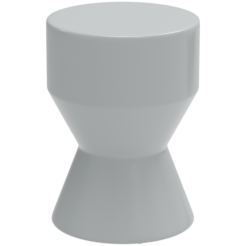 Outsunny Scaun de gradina din ceramica, suport 120kg Ø33 x 45,5 cm rezistent la intemperii, cu design de clepsidra, Gri deschis