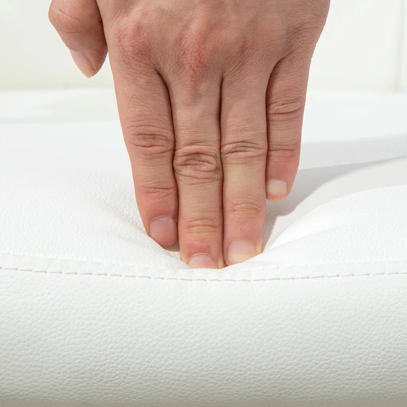 Vinsetto Scaun de birou, Ergonomic Scaun de birou cu braț, Spătar căptușit Alb