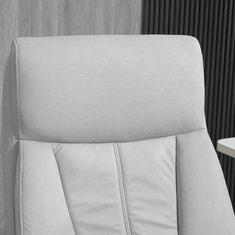 Vinsetto Fotoliu de birou cu funcție de masaj și încălzire, suport pentru picioare, până la 120 kg, Gri